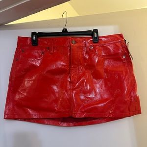 NWT Agolde Mini Red Skirt